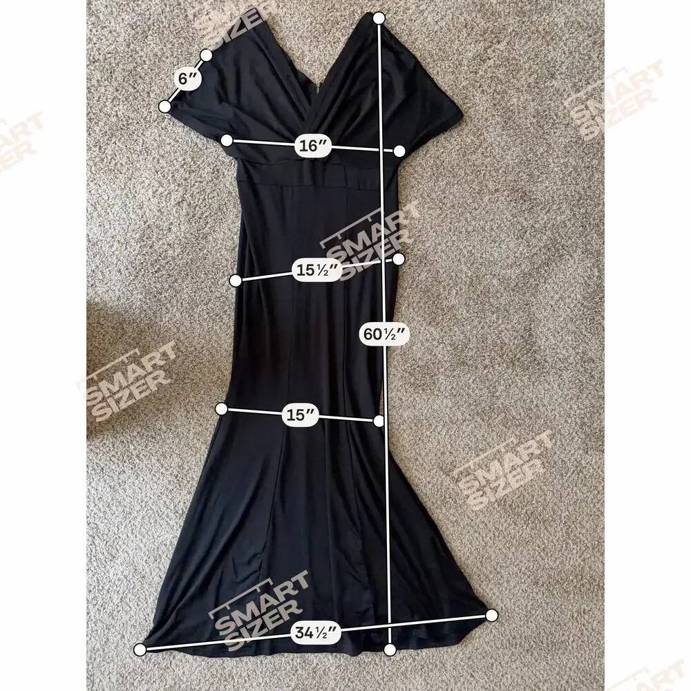 3 for $9 Black Evening Dress EUC long Back zipper M-L - Picture 3 of 6